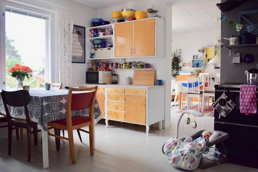 retro vintage kitchen designs (31)