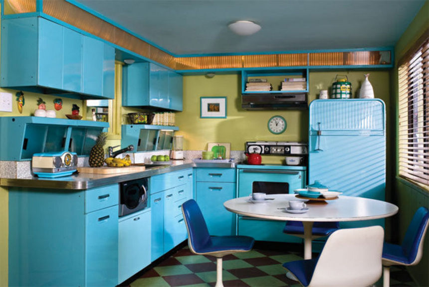 retro vintage kitchen designs (34)