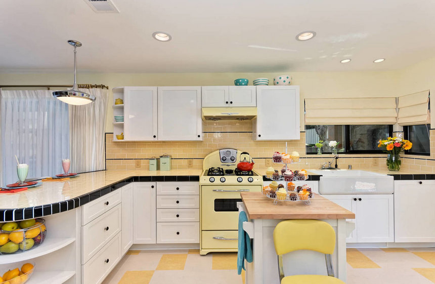 retro vintage kitchen designs (43)