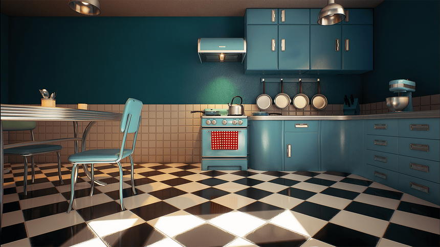 retro vintage kitchen designs (47)