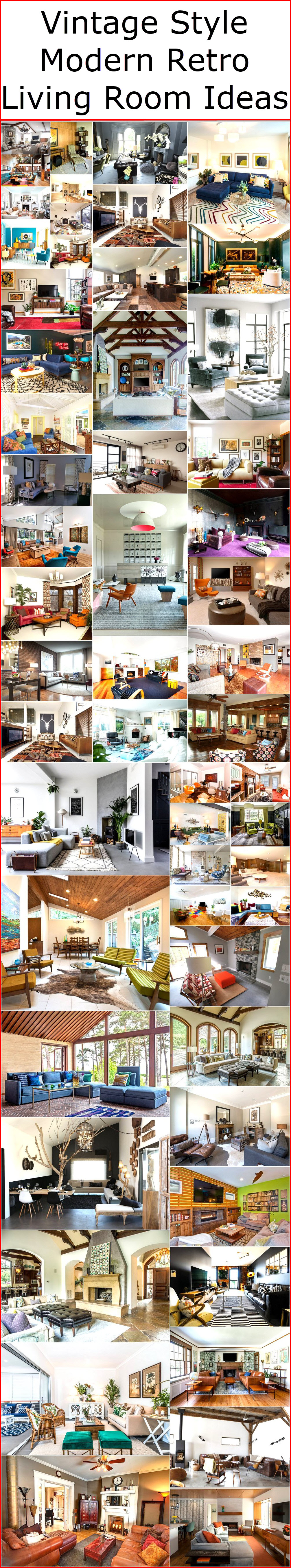 Vintage Style Modern Retro Living Room Ideas