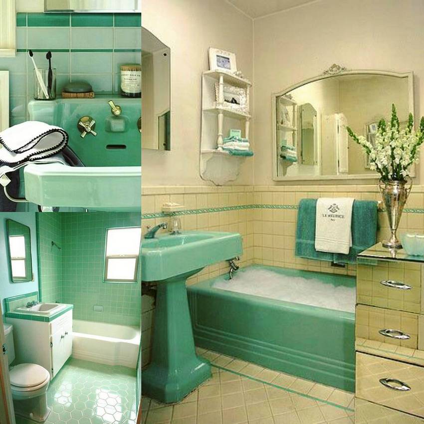 Vintage Style Retro Bathroom Design Ideas | Retro Vintage Style Fashion ...